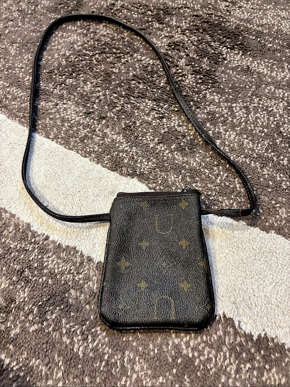 Monogram Crossbody Bag in Brown